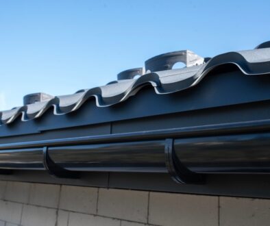 Plastic,Gutter,System,On,A,House,Close,Up