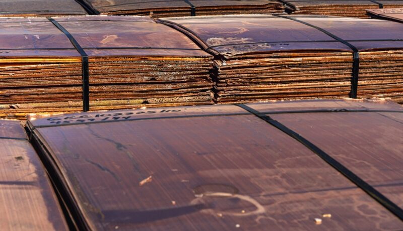 Stacks,Of,Copper,Cathodes,Await,Delivery